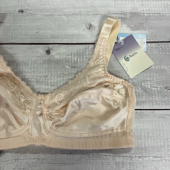 Trulife Naturalwear Mastectomy Bra Womens 38C Nude Beige Wireless 210 - Picture 3 of 13